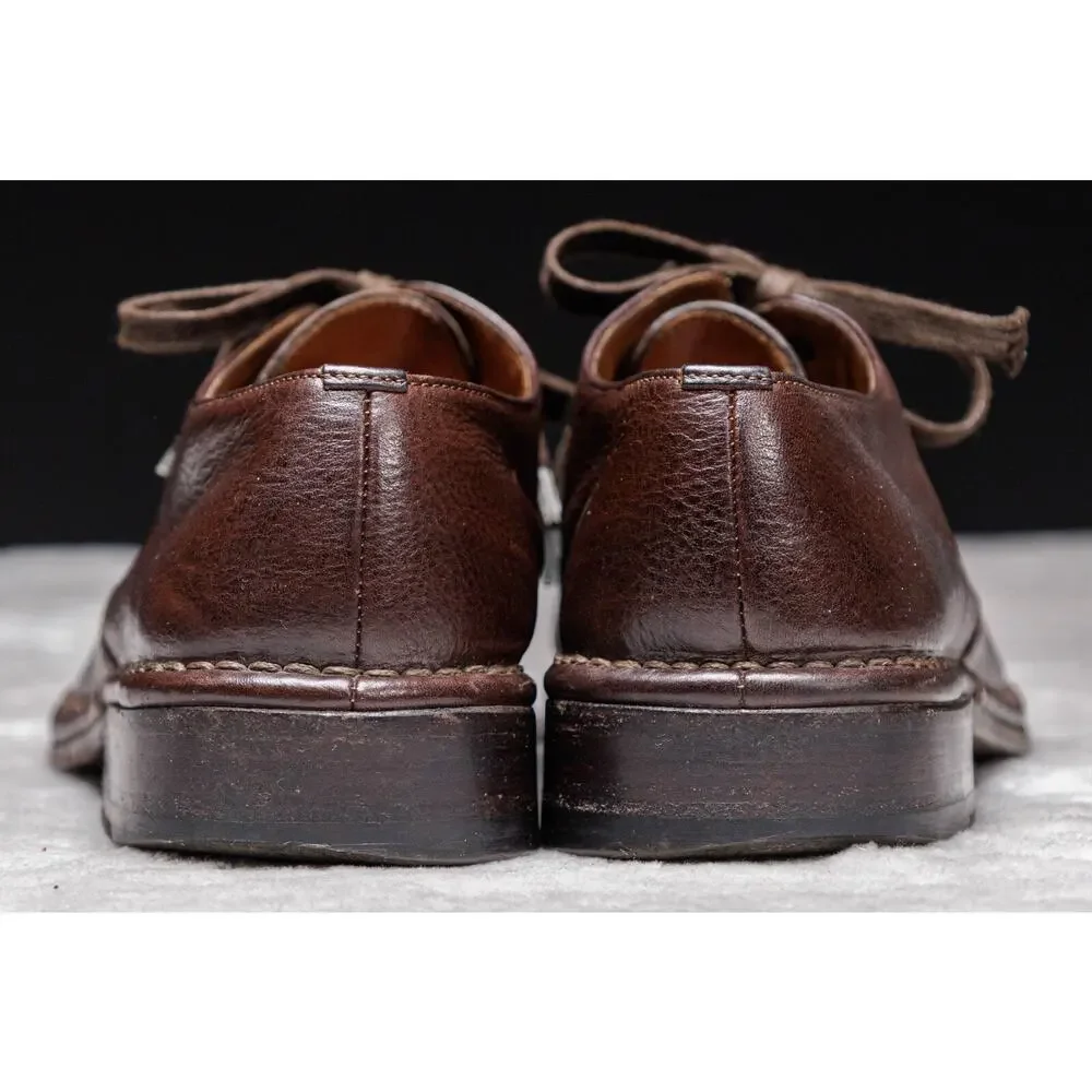John Varvatos Dark Brown Leather Oxfords Derby Lace Up Shoes Mens 7.5